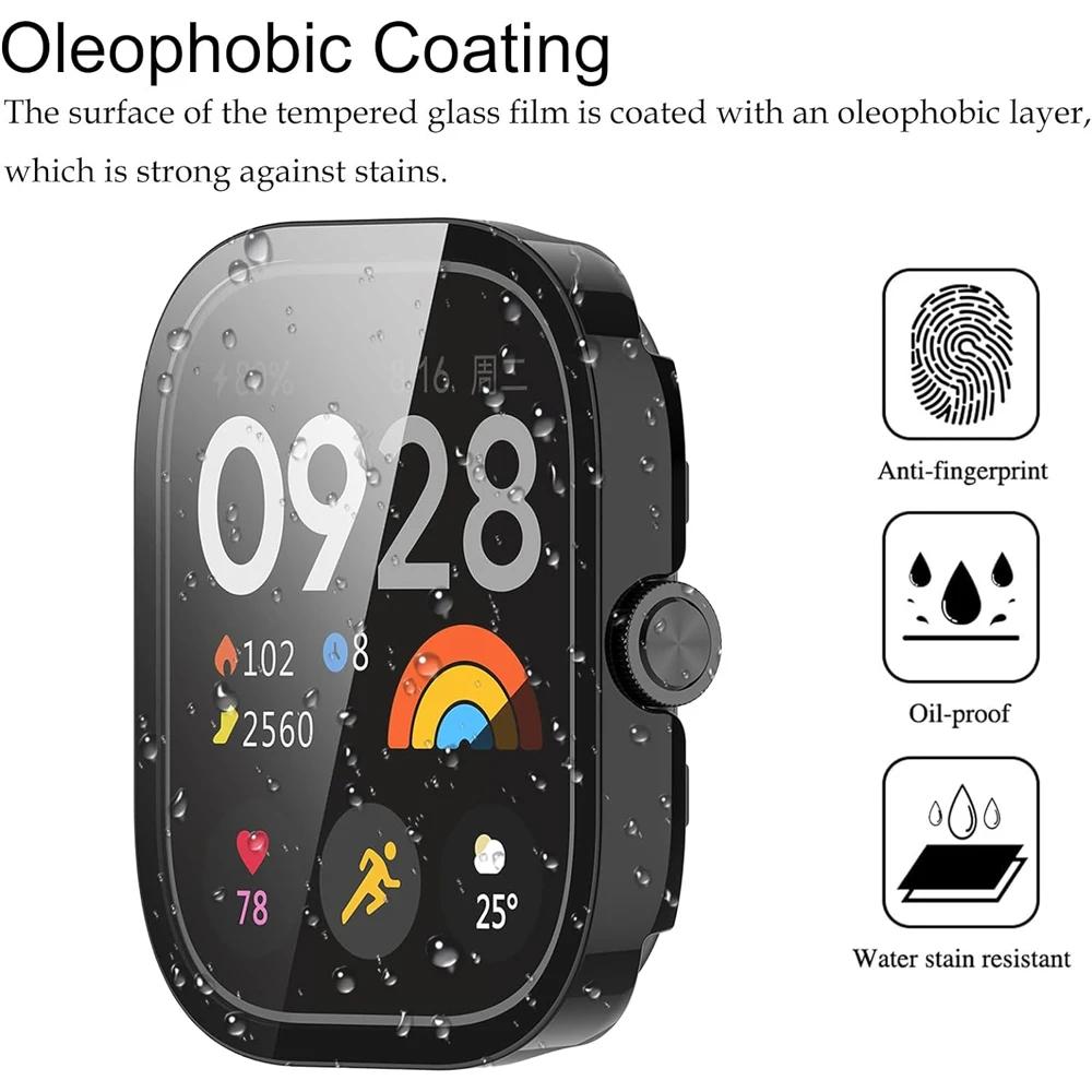 Чехол из закаленного стекла для Xiaomi Redmi Watch 4, аксессуары, защитная пленка для экрана All Around 9H, жесткий бампер из ПК для Redmi Watch4, чехол