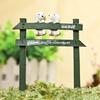 Creative Fence White Dog Scene Mini Model Ornament For Plant Display And Gift Collection