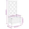 Plant Pot with Trellis Brown Solid Pine Wood