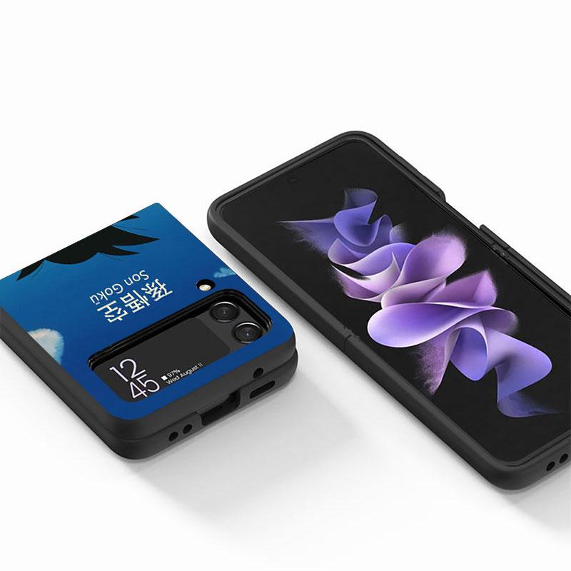 Черный чехол для Samsung Galaxy ZFlip Z Flip 3 5G Z Flip 4 ZFlip3 Flip3 zflip ZFlip4 с принтом аниме «Дракон»
