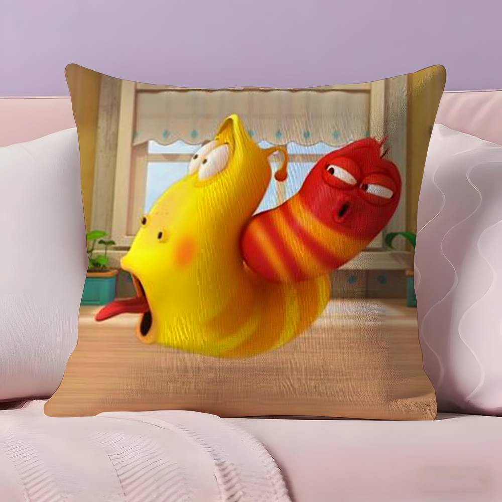 L-Larva Funny Pillow Case Ultra Soft Skin Friendly Fabric Cloud Like Comfort & Concealed Zipper