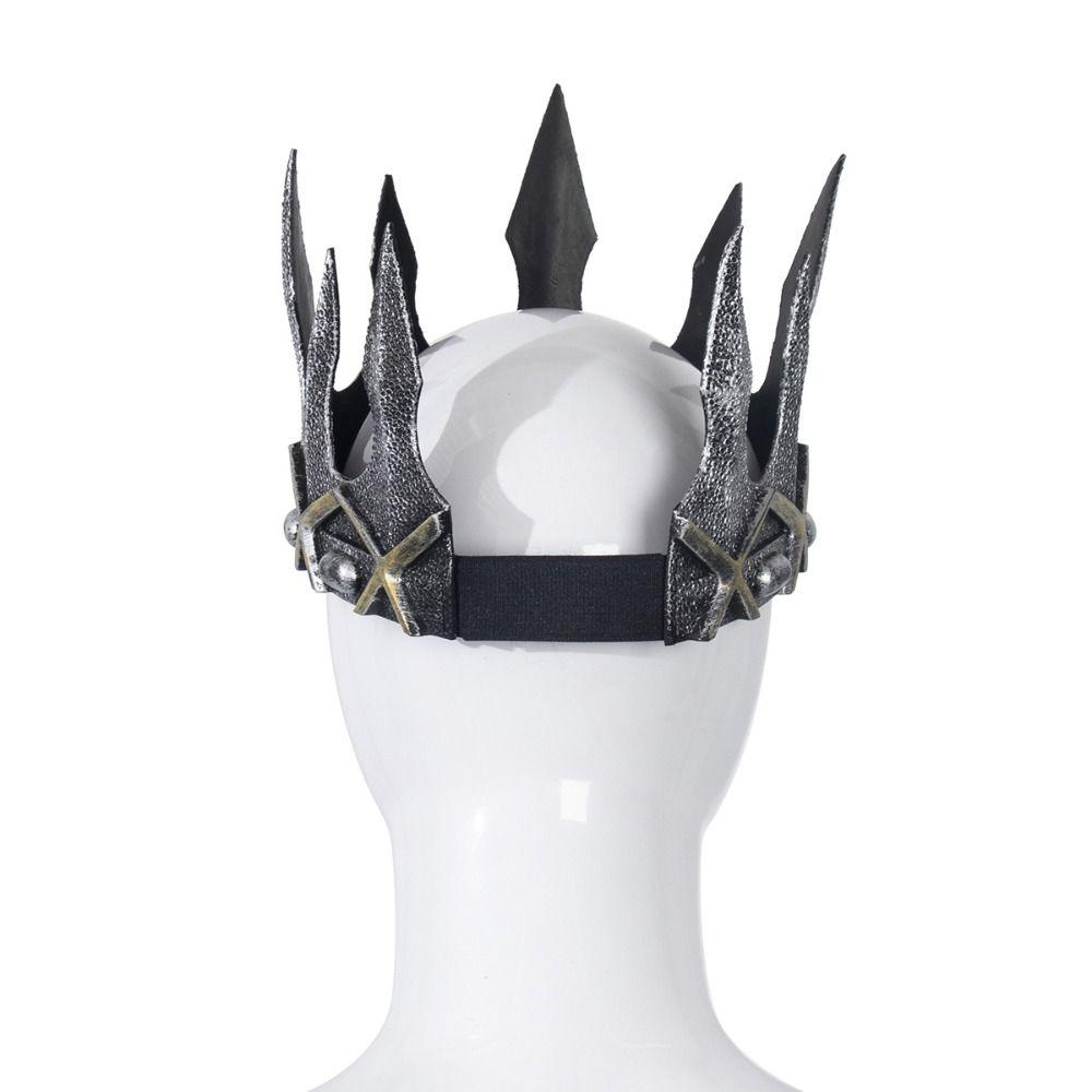 Medieval King Crown Vintage Men Headband Delicate Halloween Costume Headwear Stage Performance
