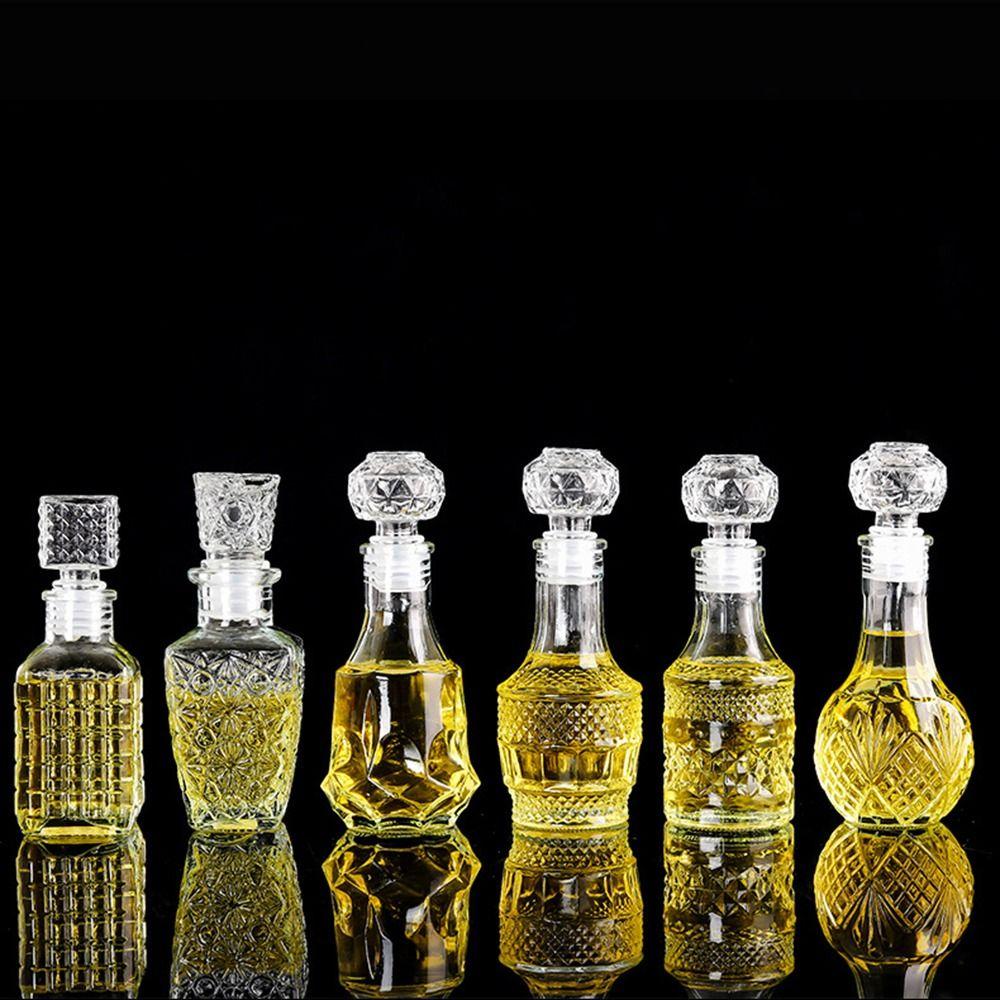 1Pcs Spirit Alcohol Liquor Whiskey Decanter With Screw Cap Glass Bottle Mini Wine Bottle