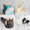 Ostrich Feather Swan Decor: Wedding & Birthday Cake Topper