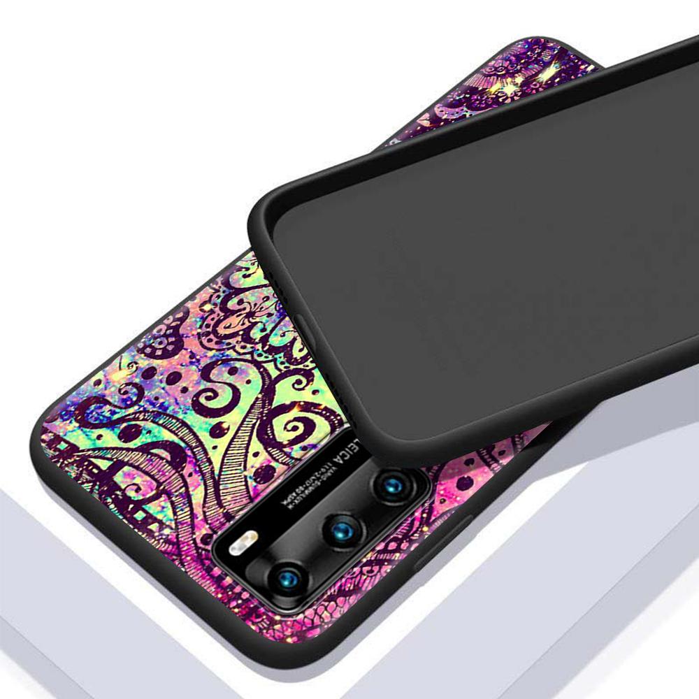 Чехол с изображением подсолнуха Мандала для Huawei P30 P Smart Z P40 Lite E P20 Y7 Y9 2019 Honor 8X Play 9A 50 20 9X Pro, черный мягкий чехол для телефона