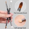 Double End Concealer Brush  Foundation Makeup Brushes Soft Sponge Head Precision Beauty Cosmetics Tool