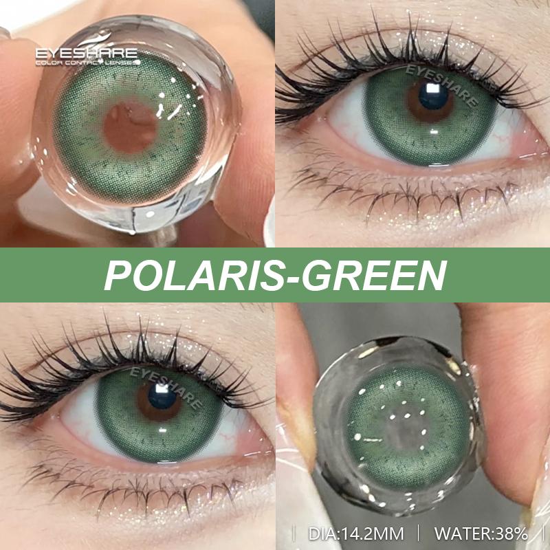 Eyeshare 1 Pair Color Contact Lenses Blue Soft Lenses Natural Brown Pupils Green Lenses Green Fashion Contact Lenses Each Year