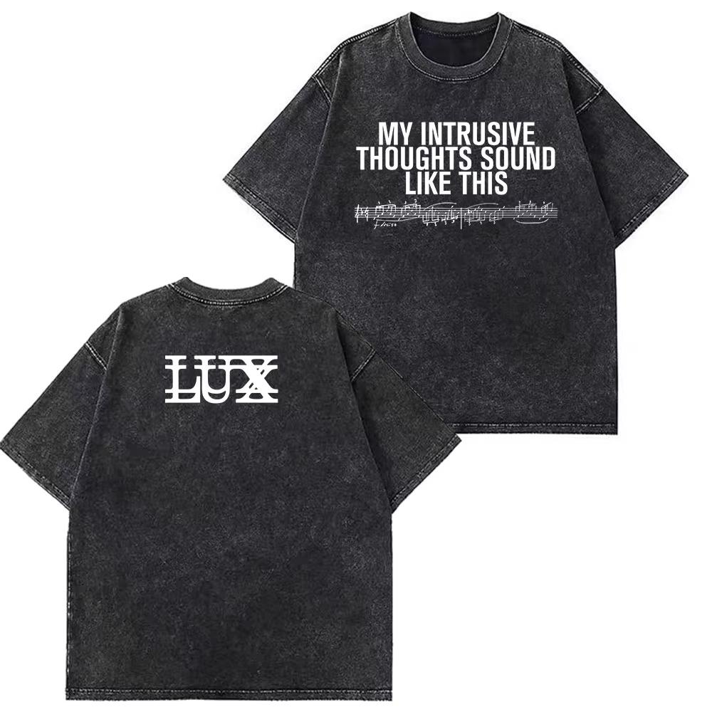 Rosala LUX TRACKLIST TEE Album Tour Vintage Washed Tshirt Men Women Short Sleeve Cotton Aesthetic Tshirts Casual Tshirts