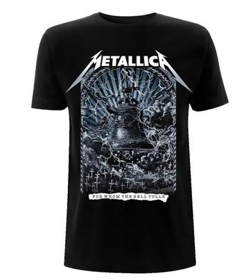 Metallica For Whom The Bell Tolls Черная унисекс хлопковая футболка S-4XL