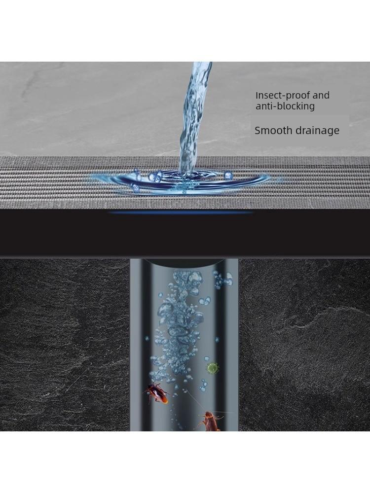 Rectangular Drain Filter Strip, Disposable, Insect-Proof, for Bathroom and Toilet, Hair-Blocking, Roll-Packed Sewer Sticker
