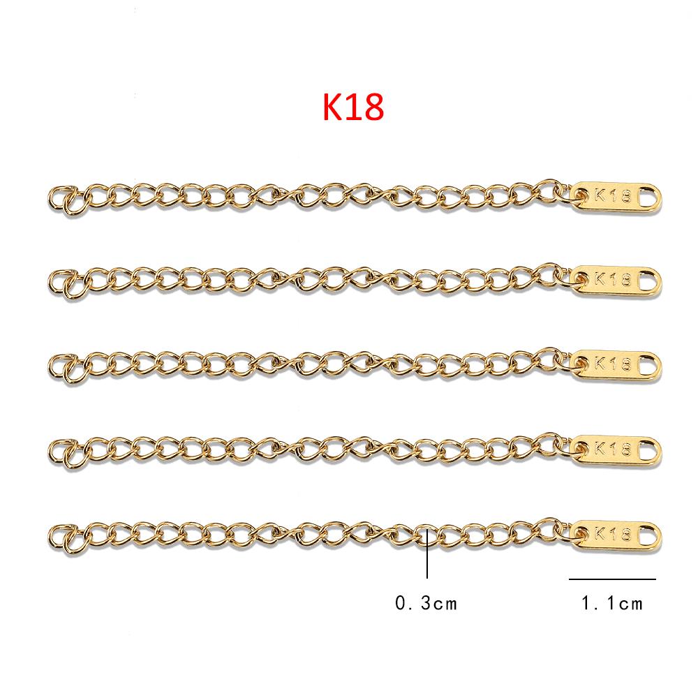 20pcs 10pcs 6cm Stainless Steel Extension Chain Extended Connector Tail Chain for Bracelet Necklace DIY Jewelry Making Findings