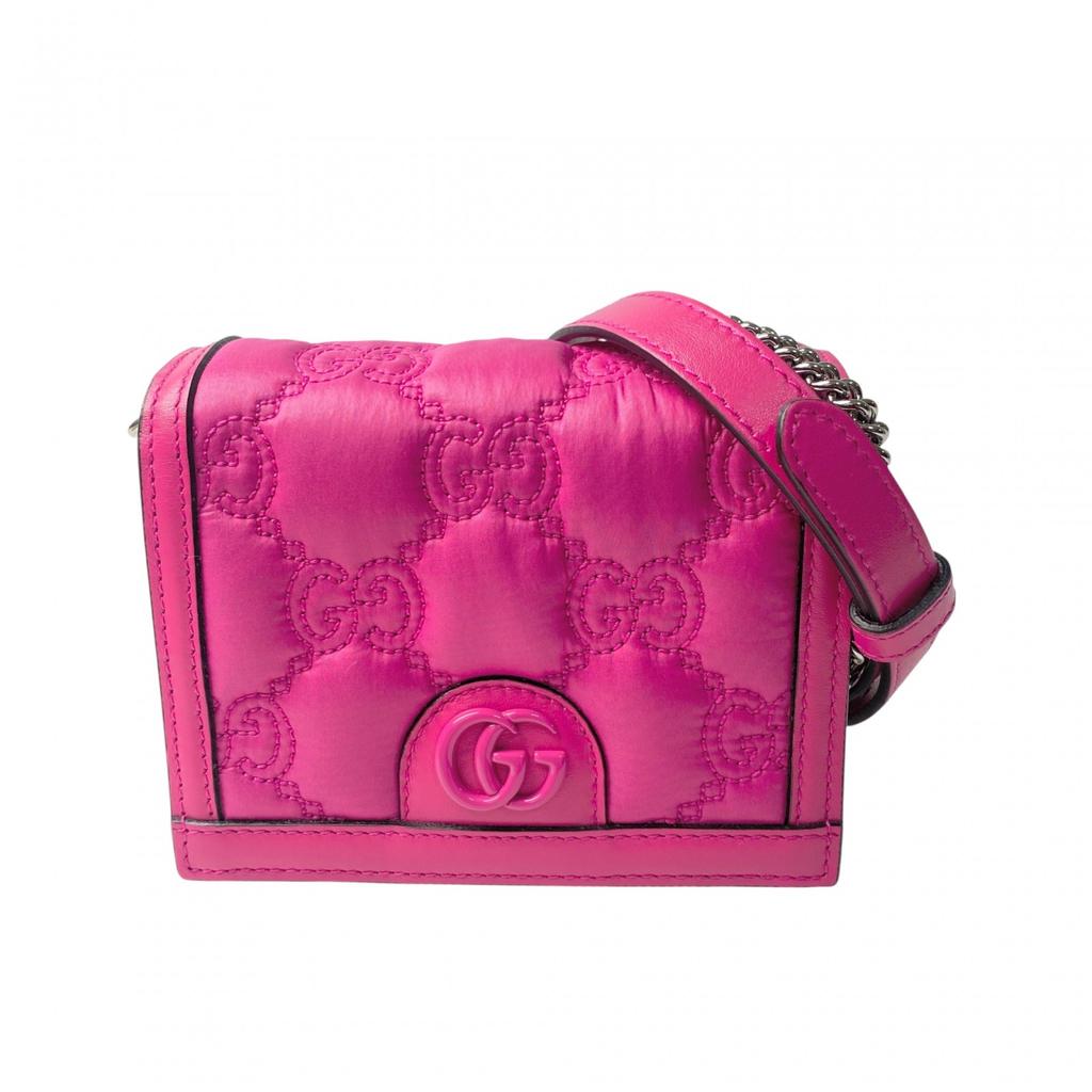 Used GUCCIShoulder Bag pink Nylon/leather Women