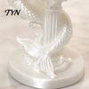 Unique Birthday Gifts for Her Mermaid Jewelry Storage Box, Decorative Seashell Trinket Tray, 3D Printing Practical Sculpture Pearlescent White