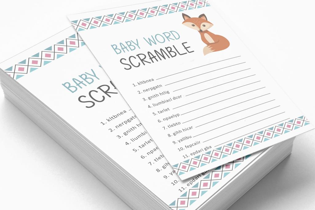 Inkdotpot 50 Baby Alphabet ABC Игра Джунгли Животные Игра Baby Shower Party
