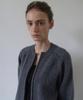 EN OR [Alpaca 30%] Merino Wool Knit Zip-Up - Dark Gray