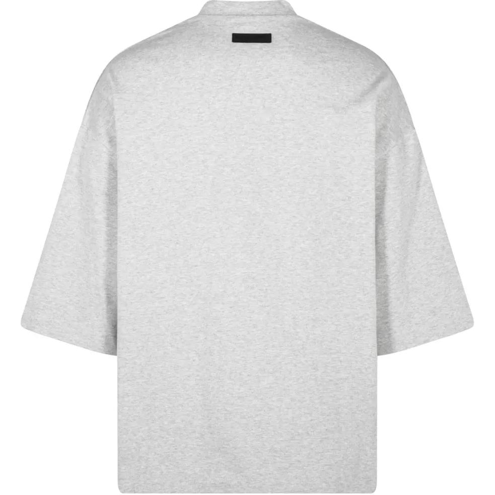 Fear of God Essentials Тяжелая джерси Футбольная футболка Светло-серо-зеленый Мужские Топы 125SP244106F