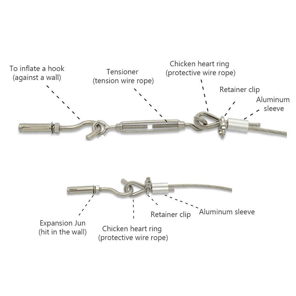 Натяжитель троса Талреп Болт Талреп Нержавеющая сталь Рым-болт Талреп с проушиной Крюк-рым Талреп с проушиной