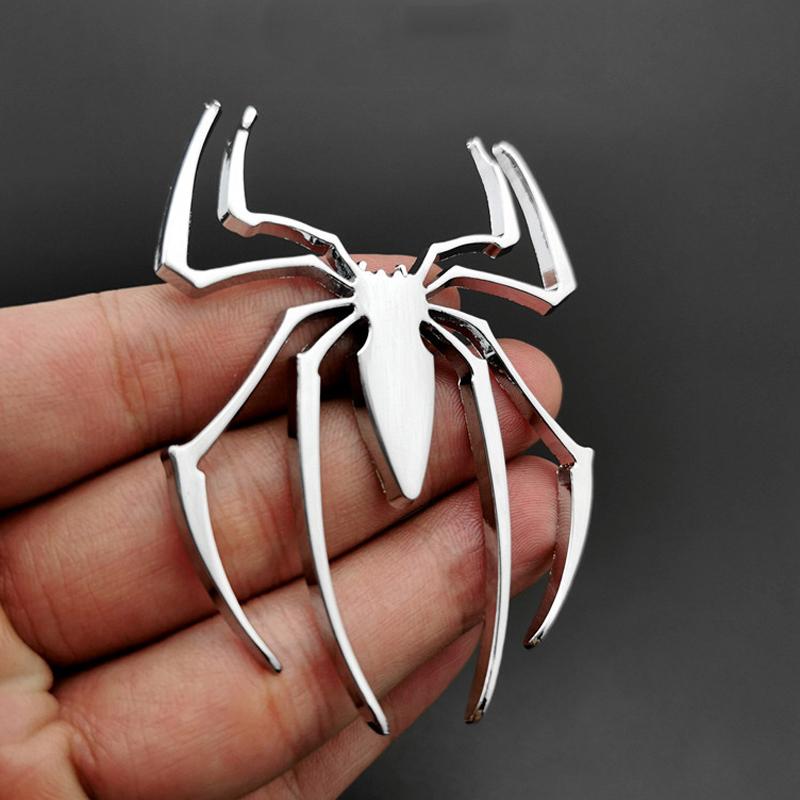1 шт. универсальные 3D наклейки на автомобиль металл цинковый сплав форма паука эмблема хром грузовик значок наклейка авто аксессуары