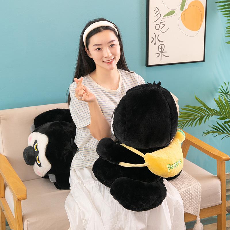 Cartoon Backpack White Face Monkey Plush Toys Children's Birthday Gift Home Pillow Office Ape Monkey Sleeping Pillow