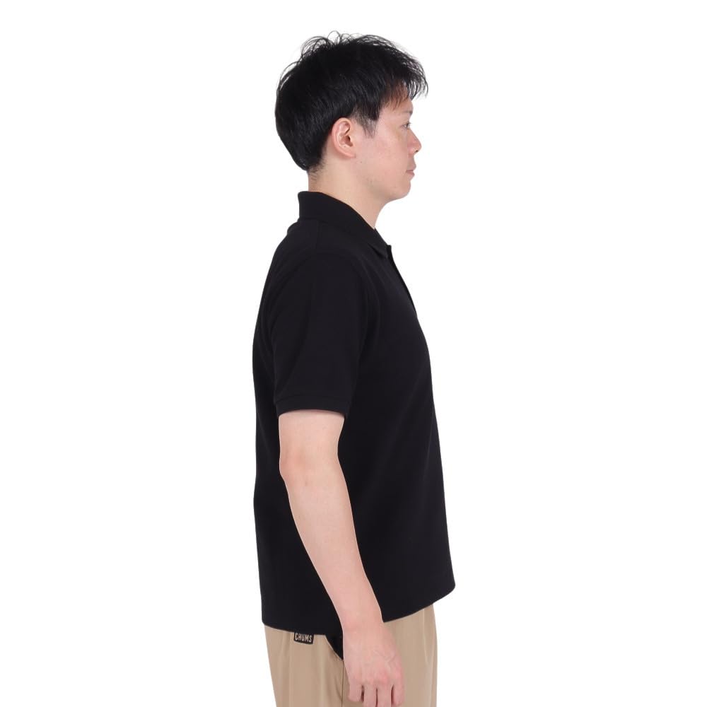 Polo Shirt Booby Polo Shirt Black L [Chums] Men's
