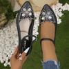 Fashion Women's Spring New Pointed Head Shallow Mouth Glitter Butterfly Knot Soft Sole Anti-slip Wear Heel Shoes