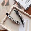 Camellia Vertical Clip Banana Clip Korean New Hair Accessories Premium Rhinestone Ponytail Clip Hairpin Elegant Hairpin