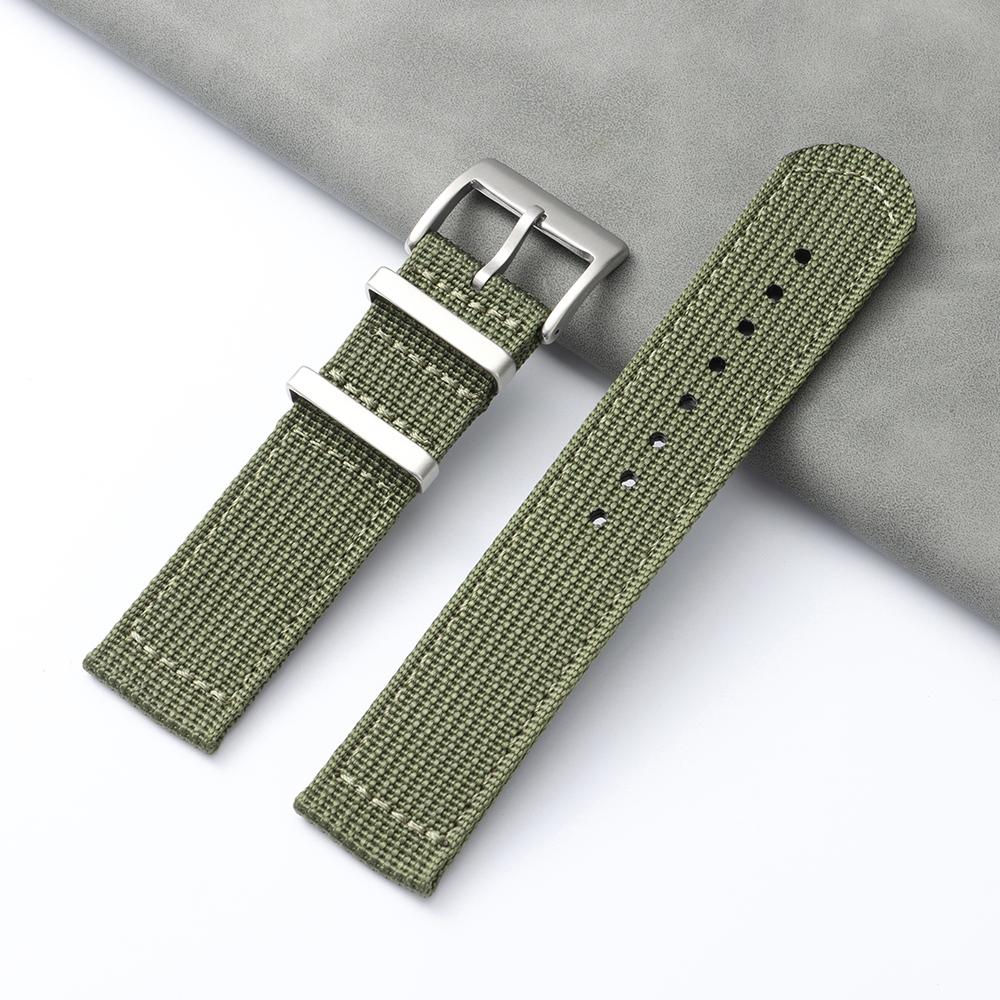 Ribbed Nylon Watch Strap 18mm 20mm 22mm Watchband for Omega for Tudor Military Sport Replace Bracelet Canvas Fabric Wristbelt