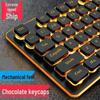 Silver Tough L1 Silent Gaming Keyboard & Mouse Set: Wired Mechanical Feel, Chocolate Membrane Design