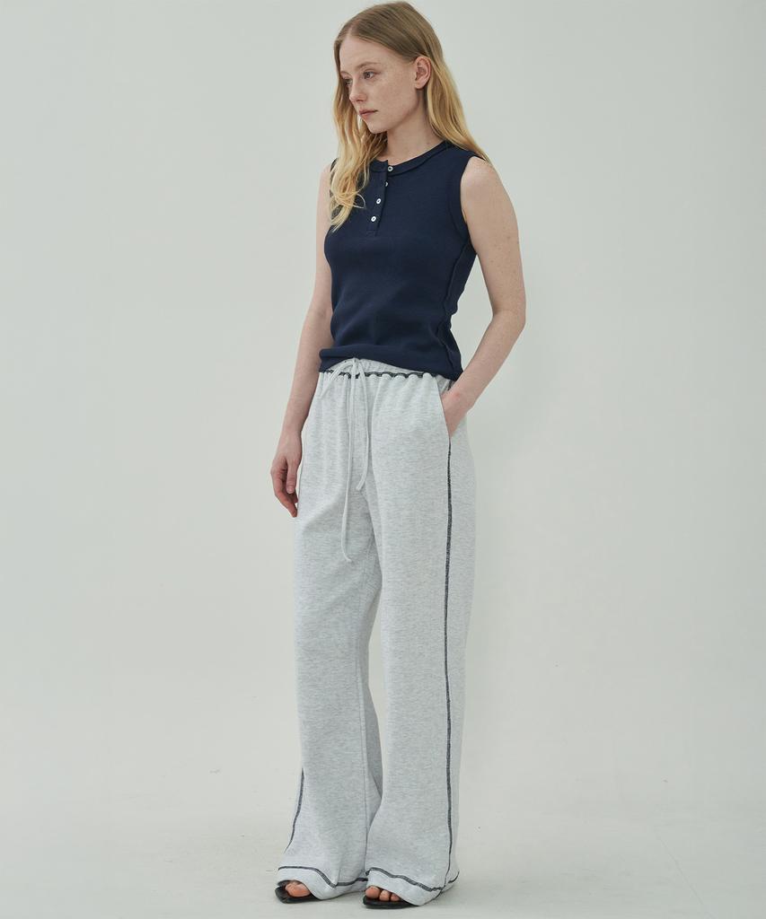 MOTT Waffle Stitch String Pants - Melange