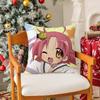 Beautiful Girl Cartoon Comics Game LLucky Star Pillow Case Silky Short Plush With Invisible Zipper Dustproof Sofa Cushion Cover