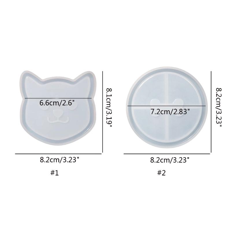 Милые Кошки Форма Кости Подставка под Стакан Силиконовые Формы для Смолы Подставка под Чашку для Питомца Силиконовая Форма Теплоизоляционная Подушка Формы для Домашних Украшений Инструмент