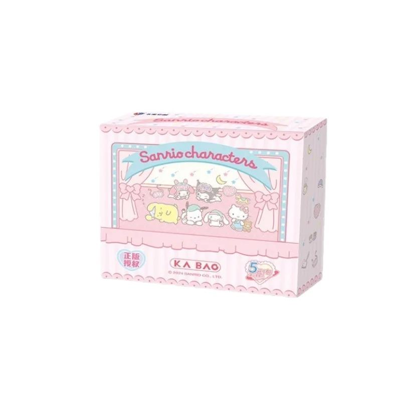 KB Официальный Новый набор Sanrio Family Time Capsule Подарочный набор Коллекционные карточки My Melody Kuromi Карточки Аниме-товары Праздничные подарки