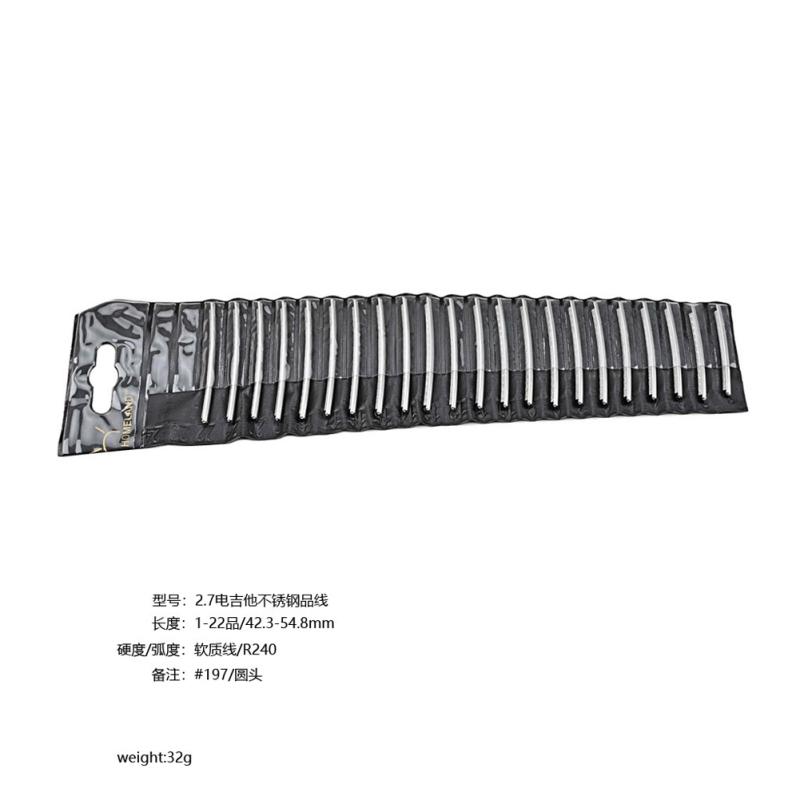 22 шт. 2,7 мм Нержавеющая сталь Лады для гитары Запасные части Металлический набор круглой ладовой проволоки Музыкальный