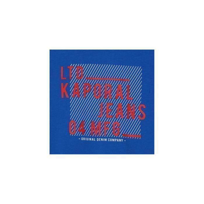 T-shirt Garçon - Kaporal - Aray Malib - 10 Ans - Bleu - 100% Coton - Coupe Droite