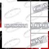 Glossy black For NEW Caddy Badge Letter Car Body Emblem 3D Metal Tail Sticker GTD Acceessories