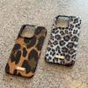 Осенне-зимний фланелевый контрастный цвет с леопардовым принтом, подходящий для Apple 16promax, чехол для мобильного телефона iPhone14, новый 15, половина упаковки 13