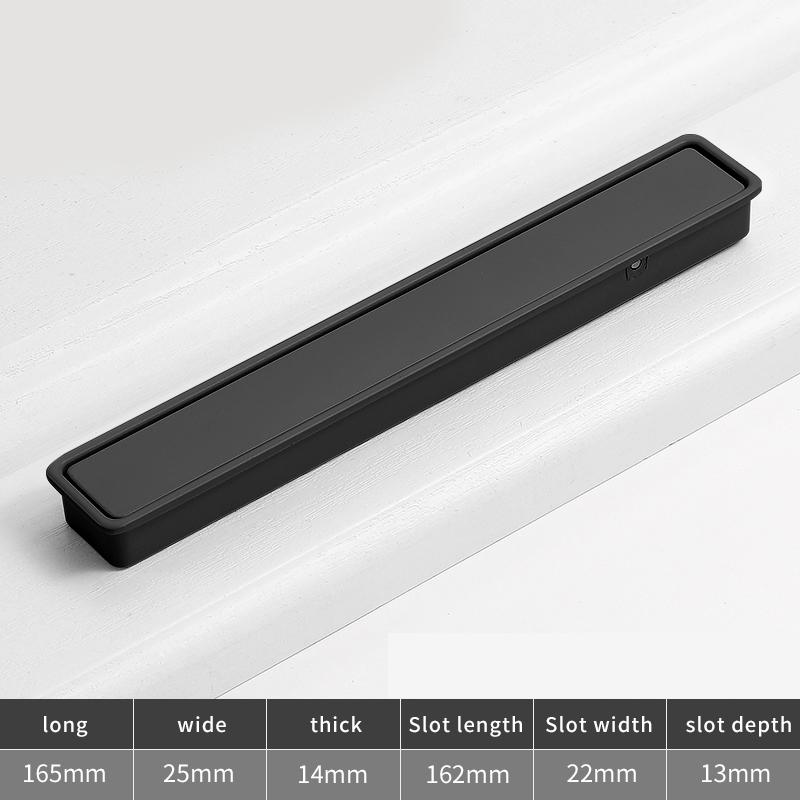 Morandi Invisible Aluminum Alloy Buckle Handles Modern Design Cabinet Wardrobe Door Knob Embedded Pull