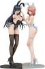 Ikomochi Sensei Original Character Black Bunny Aoi & White Bunny Natsume 2-piece Set 1/6 Scale Plastic Painted Finished Figure EN92486