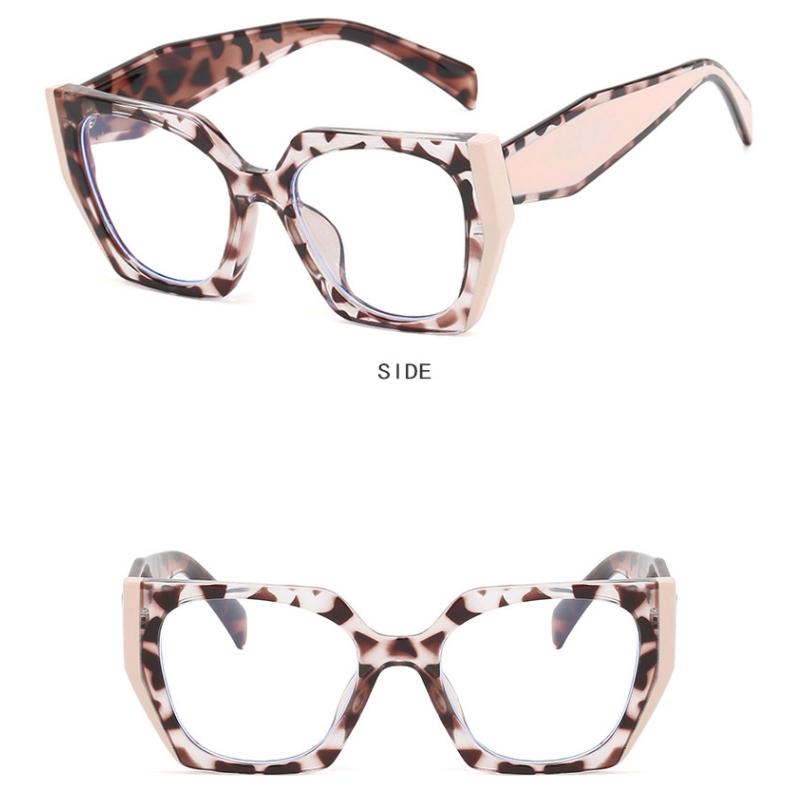 Женские очки с защитой от синего света, модные индивидуальные очки в стиле ретро TR90, простые очки в большой оправе, очки для уличной съемки, студенческие очки для поездок на работу