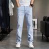 Мужские новые модные тонкие прямые повседневные джинсовые брюки, мягкие удобные мужские брюки