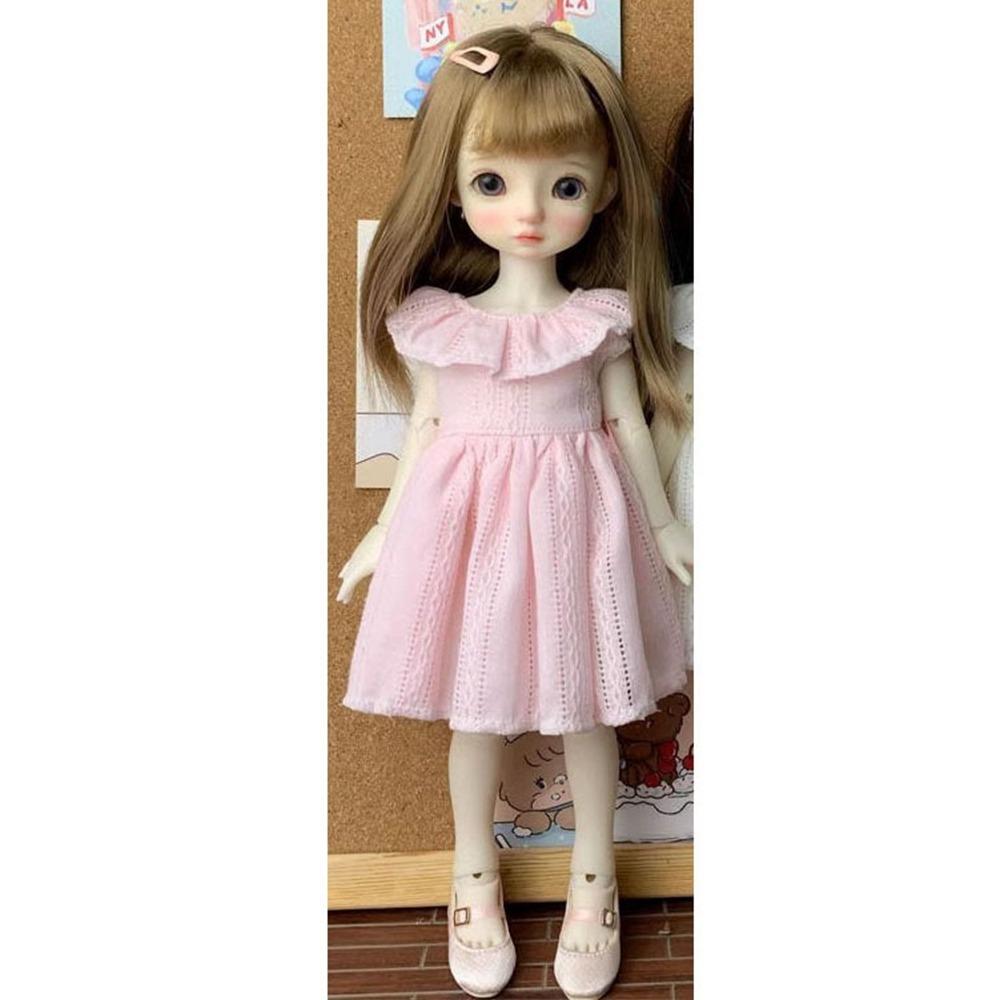 Mini Long Sleeveless Dresses Handmake Floral Print Skirt for 1/6 BJD 30cm Dolls