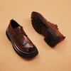 Модная мужская обувь в британском стиле, туфли на толстой подошве, прочные, для офиса, для собеседований, формальная обувь, ретро, коричневые мужские туфли из блестящей кожи