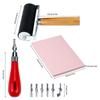 Rubber Stamp Making Kit, Block Printing Starter Tool, Linoleum Cutter with 6 Type Roller, Tracings Paper