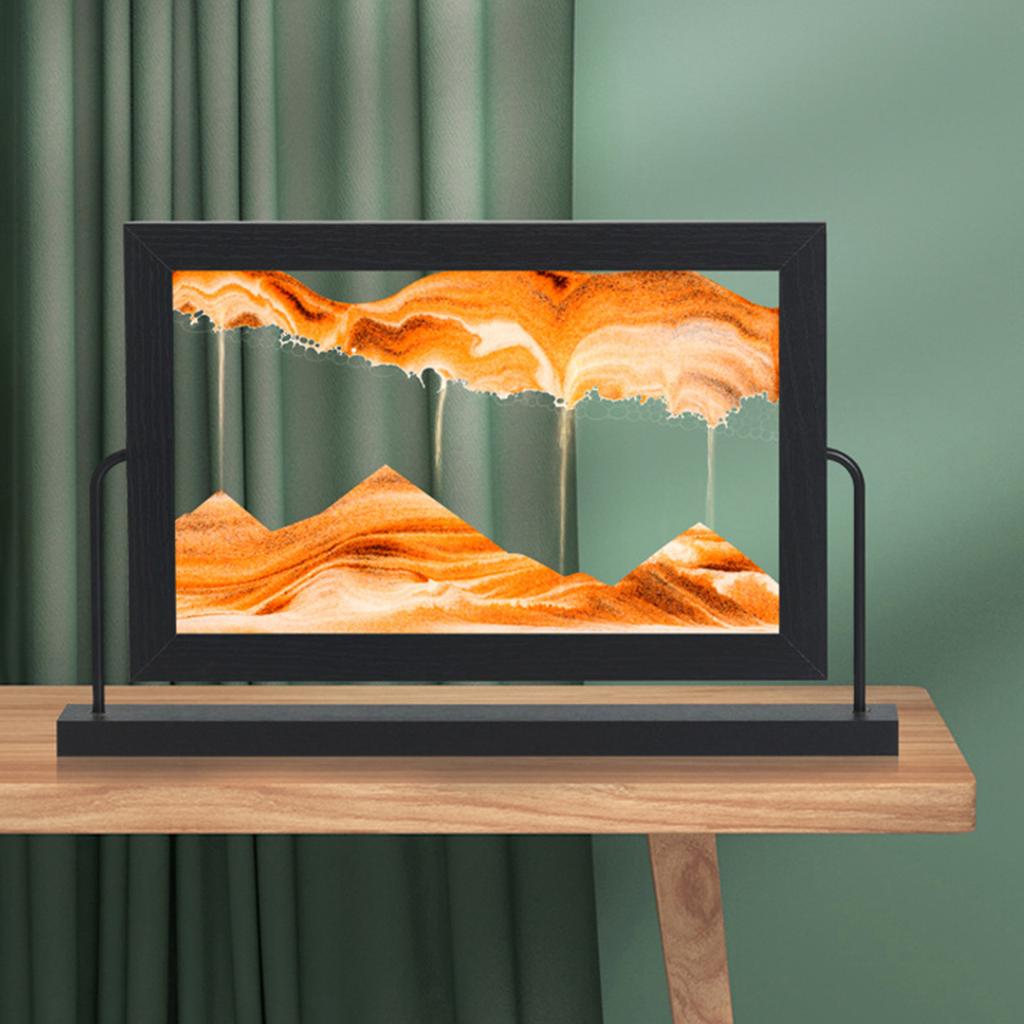 3D Динамичное Песочное Искусство Стеклянная Картина с Движущимся Песком Настольное Украшение Игрушки