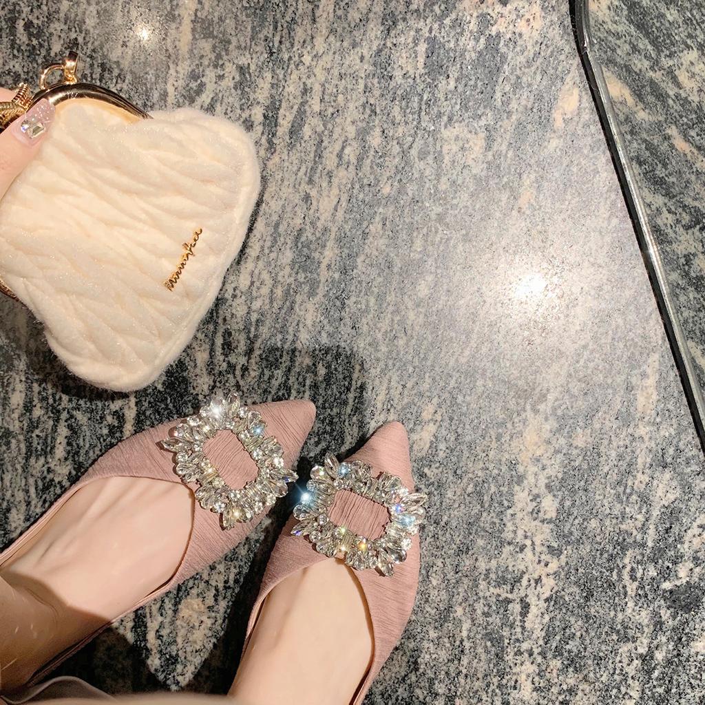 Модная универсальная обувь Doudou с мелким вырезом на плоской подошве, женские туфли-лодочки, весенне-осенняя новинка, мягкая подошва, острый носок, фея, нежные туфли