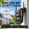 V380 PRO уличная камера двойной объектив двойной экран HD 8 Мп 4K WIFI камера мобильное слежение цветное ночное видение двусторонняя связь камера видеонаблюдения