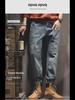 Мужские длинные джинсы свободного кроя 2024 года на весну и осень