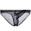 La Transparent Sexy Underwear Micro Mesh Pants Lingerie Elephant Briefs [Heureux Joie] Men's See-Through Men's (2XL, BLACK)