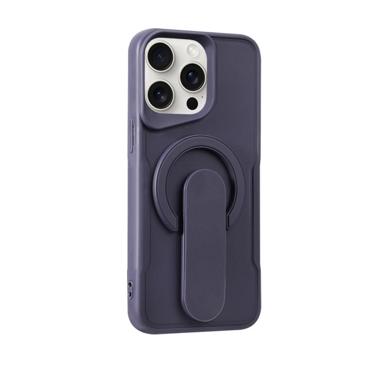 Для Magsafe Магнитное Push-Pull Кольцо-Держатель Роскошный Однотонный Чехол для Телефона Для iPhone 16 Pro Max 14 11 12 13 15 Pro Max Задняя Крышка