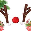 Christmas Deer Antler Car Decoration Kit Reindeer Horn Ornament Gift Set for Holiday Car Exterior Accessories Pendant Use